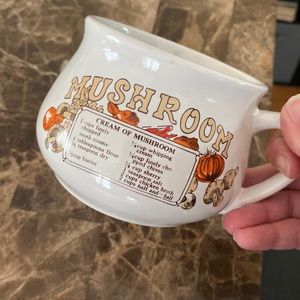 Vintage 1970s Mushroom Soup Mug